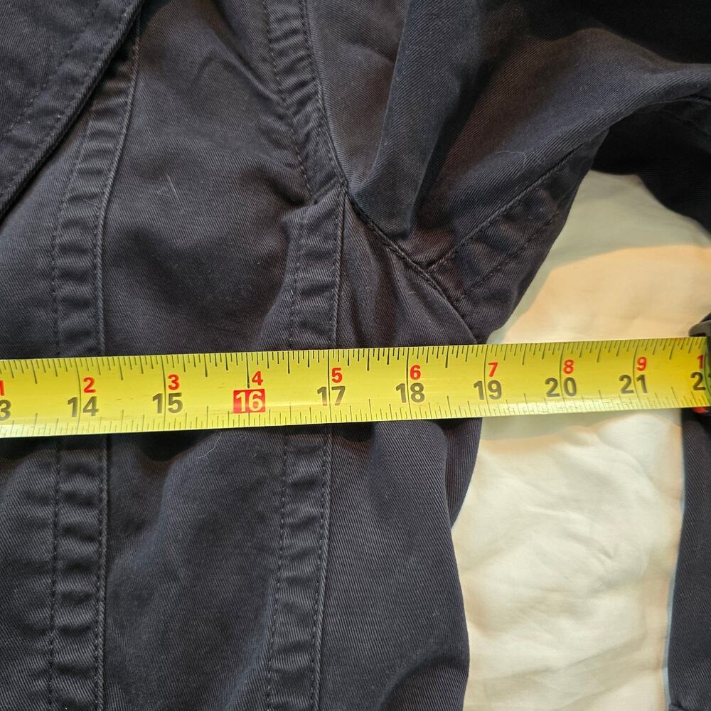 Eddie Bauer Legend Wash Navy Stretch Canvas Utility Wash Blazer Jacket Size 12 - Picture 6 of 6